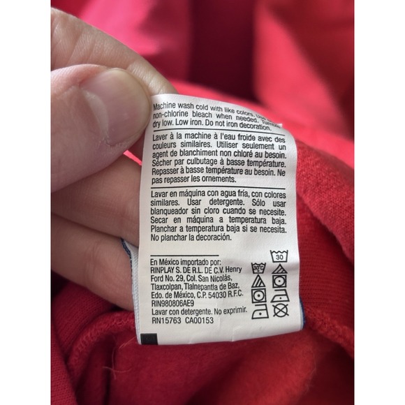 Ohio State Champion Pullover Hoodie Cotton Red Mens Medium College Football - Picture 4 of 6